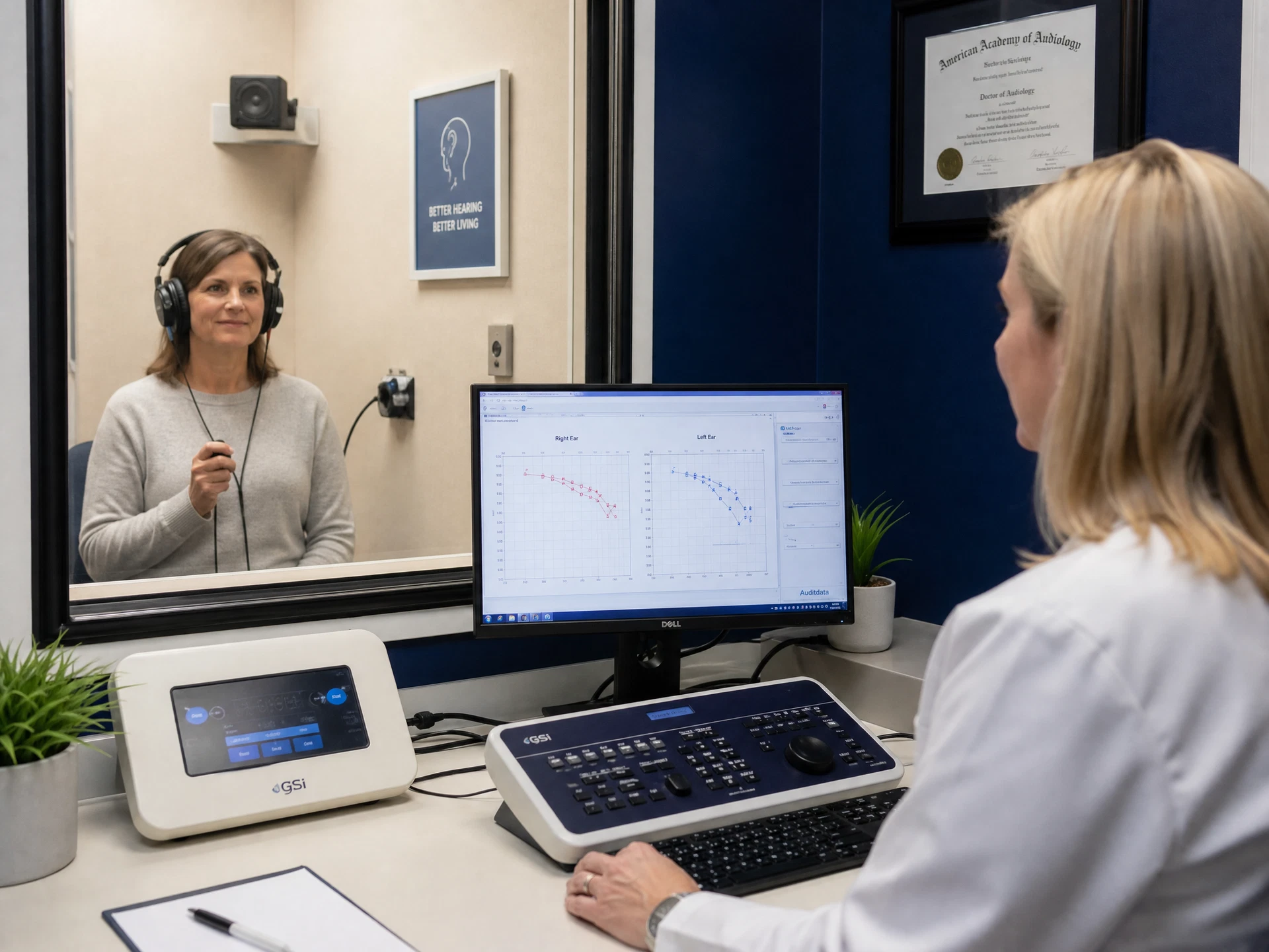 Hearing test with an audiologist in Aylesbury